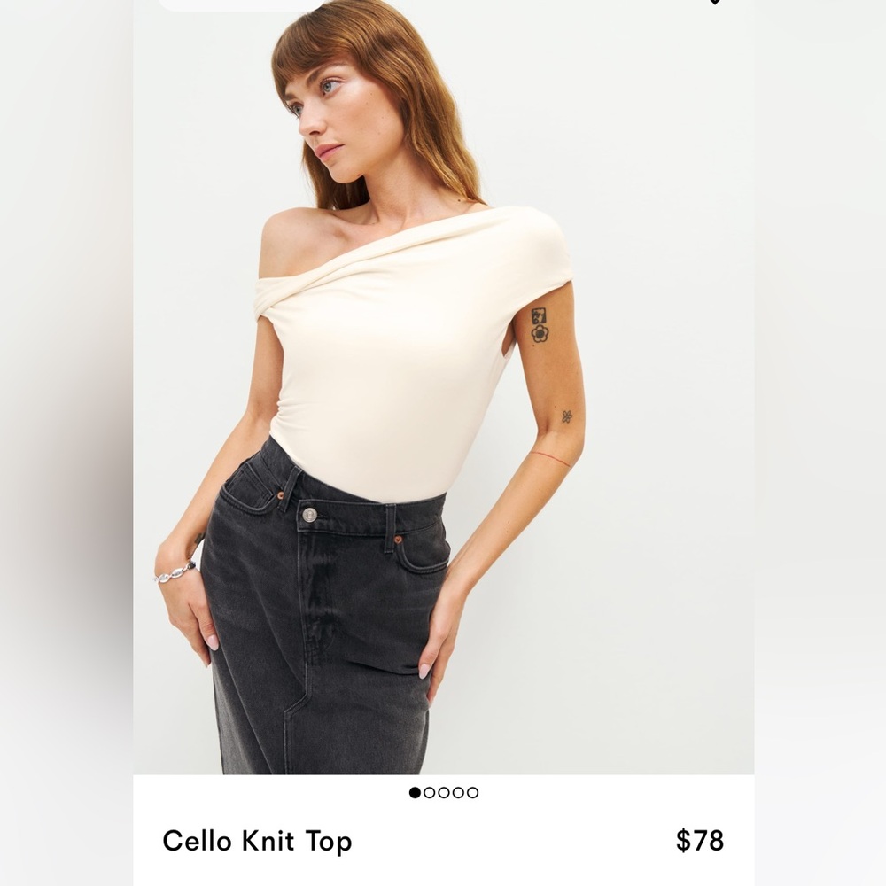 COPY - Cello Knit Top SIZE SMALL IN CREAM